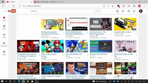 How to back old youtube