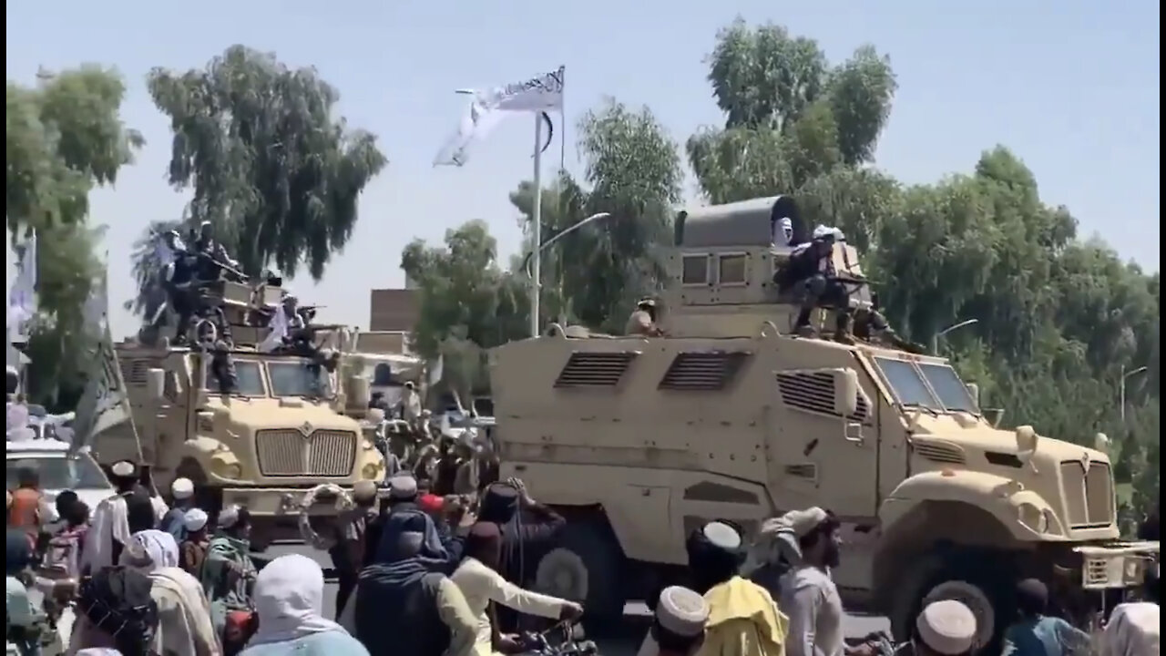 Taliban Parading of American Armored Military Vehicles