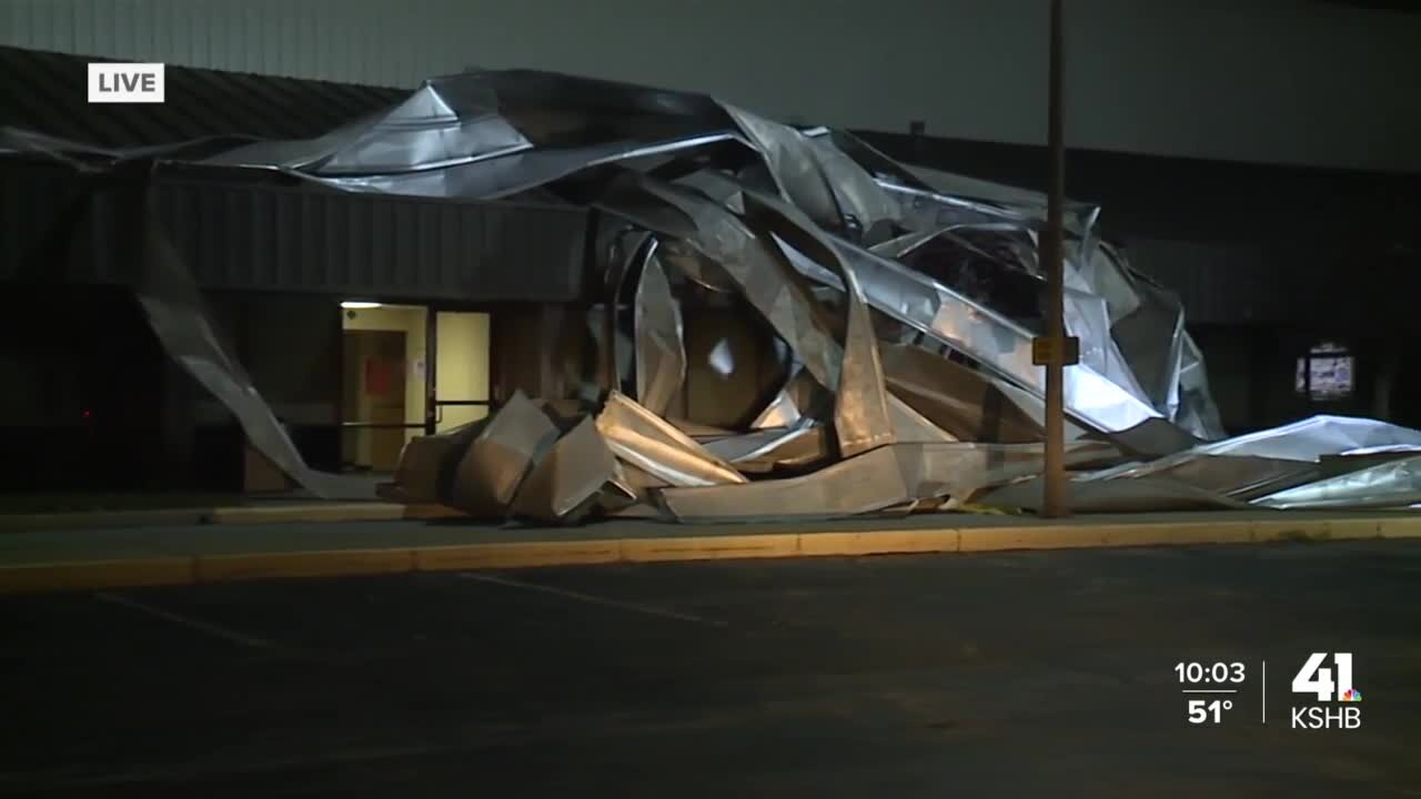 'I heard a loud bang': Heavy winds take portion of Charles B. Wheeler Downtown Airport roof