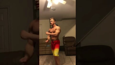 Before my bodybuilding competition