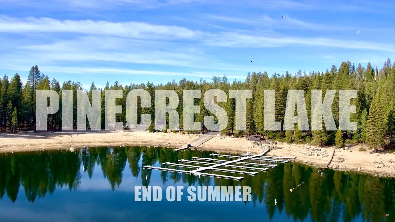 Flying over Pinecrest Lake and driving around the Stanislaus National Forest at the end of Summer