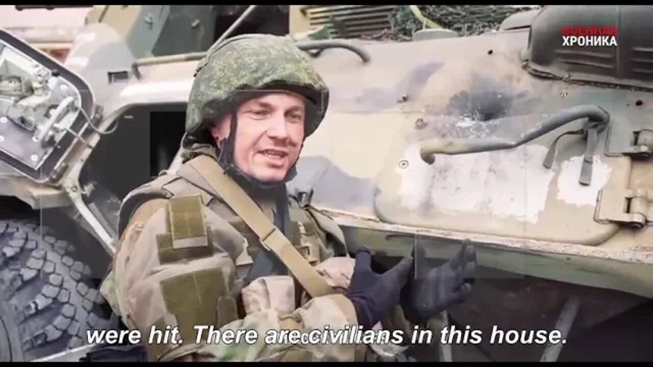 Ukrainian RPG Hit The Side Of A Armored Personnel Carrier Of The Marine Battalion Commander!