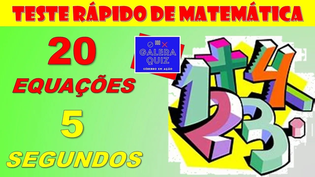 TESTE DE MATEMÁTICA | ADIÇÃO SUBTRAÇÃO MULTIPLICAÇÃO E DIVISÃO