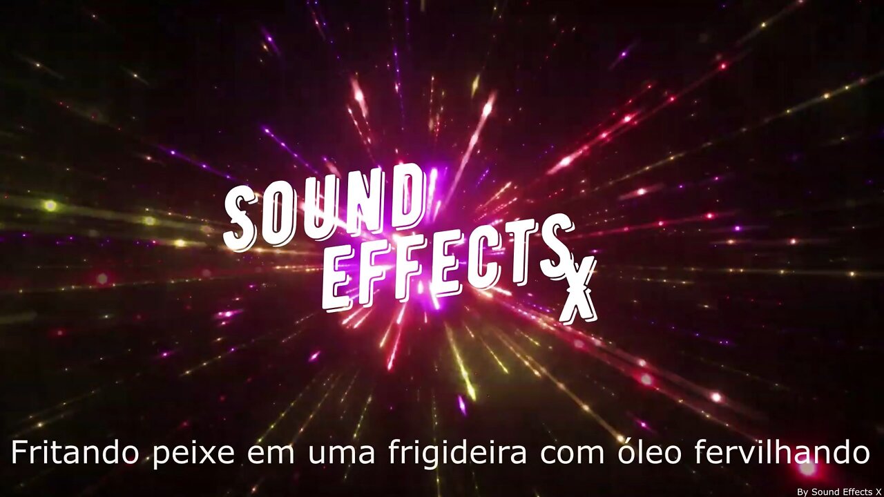 Fritando peixe em uma frigideira com óleo fervilhando [Sound Effects X]