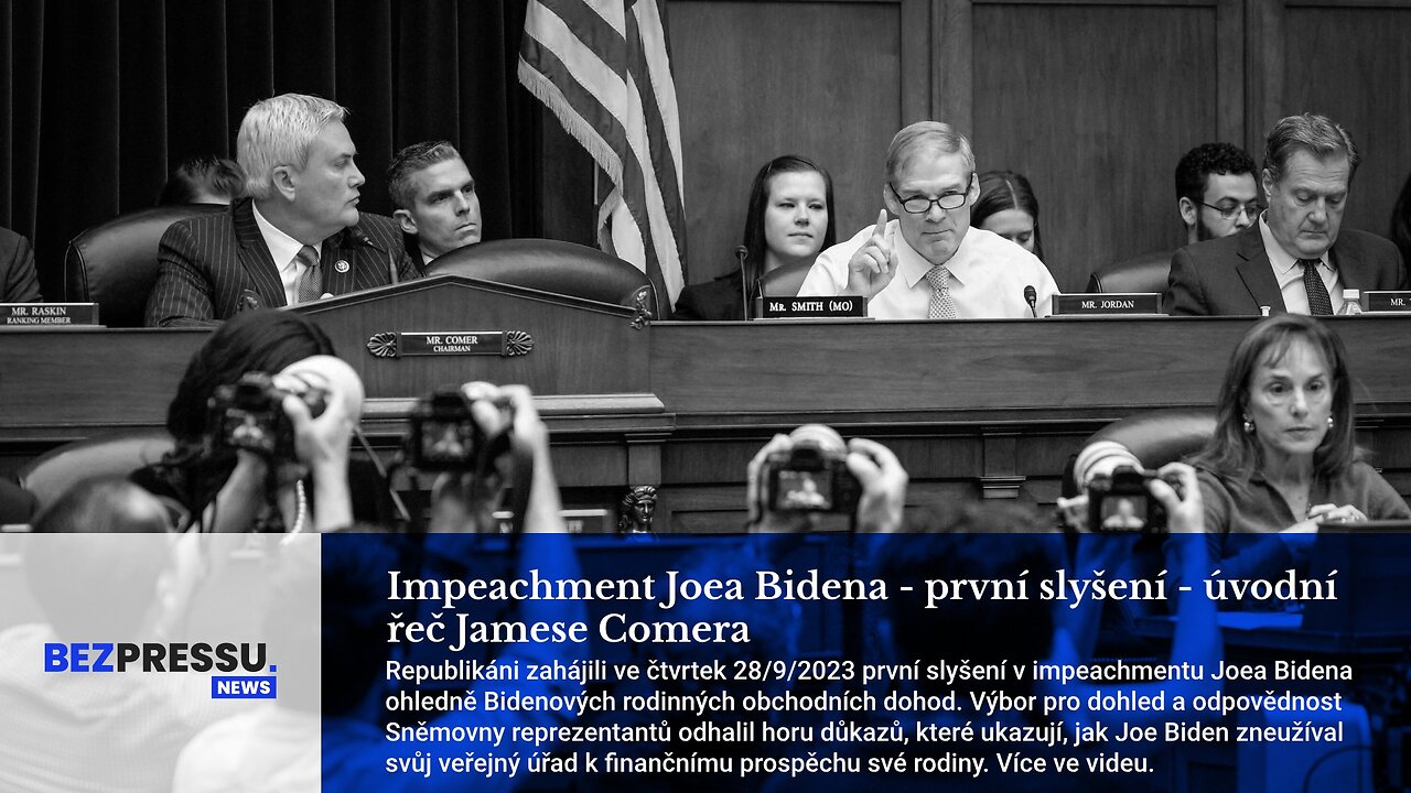 Impeachment Joea Bidena - první slyšení - úvodní řeč Jamese Comera