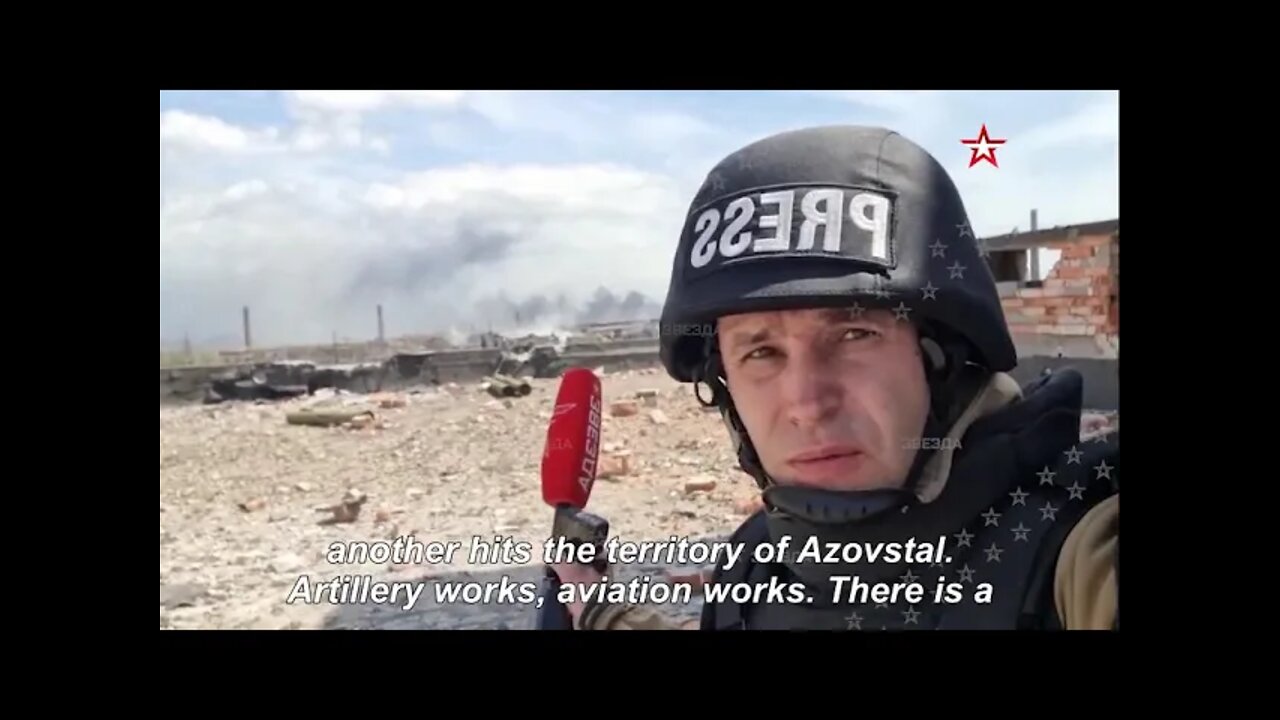 Artillery & Aviation Hammering Azovstal, Black Smoke Rises From The Territory Of The Plant