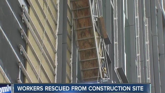 Construction workers rescued