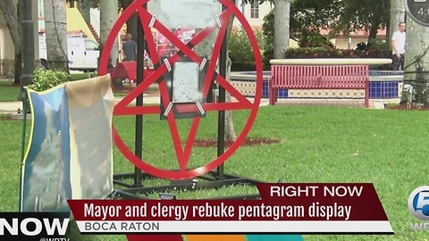 Mayor and clergy rebuke pentagram display