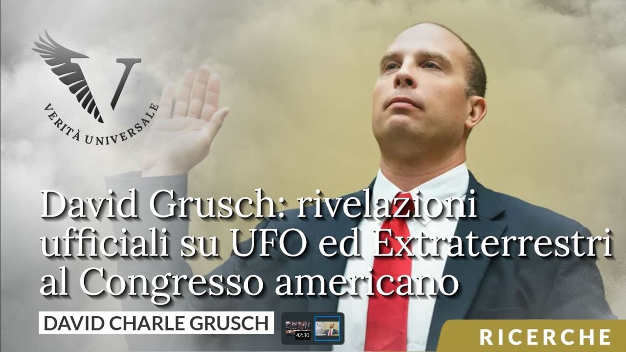 David Grusch: rivelazioni ufficiali su UFO ed Extraterrestri al Congresso americano