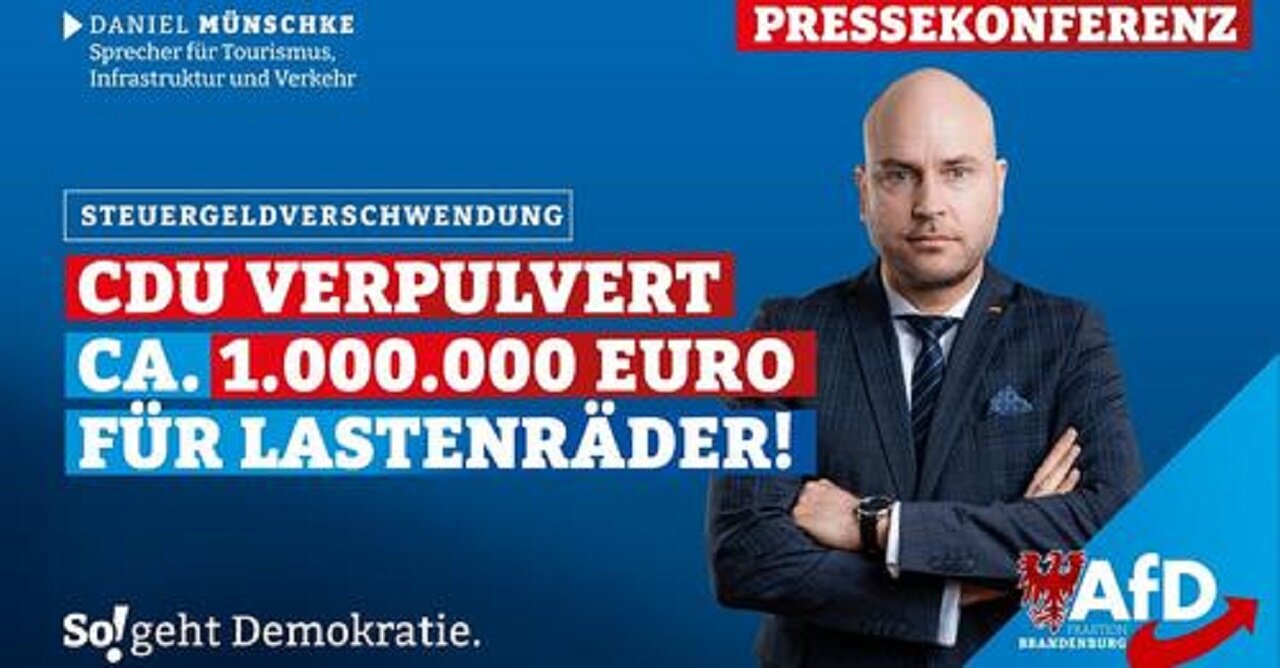 CDU verpulvert Hunderttausende für Lastenräder