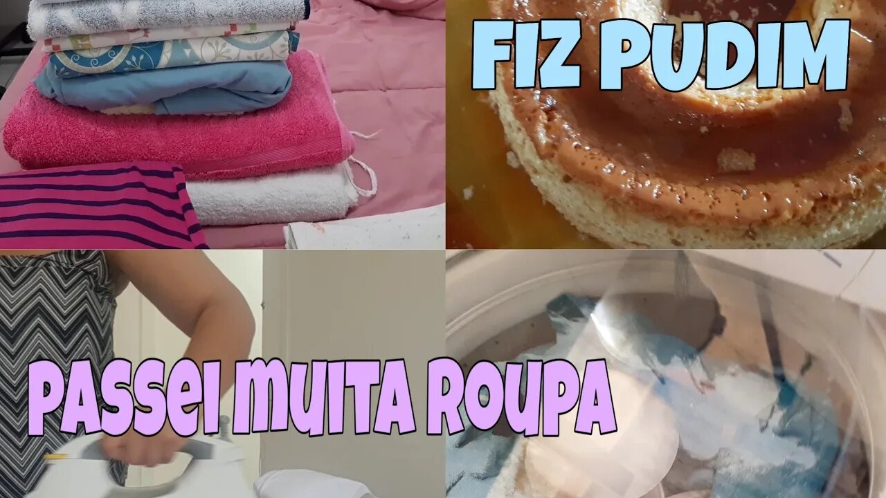 PASEI MUITA ROUPA ,FIZ PUDIM NA PANELA ELETRICA