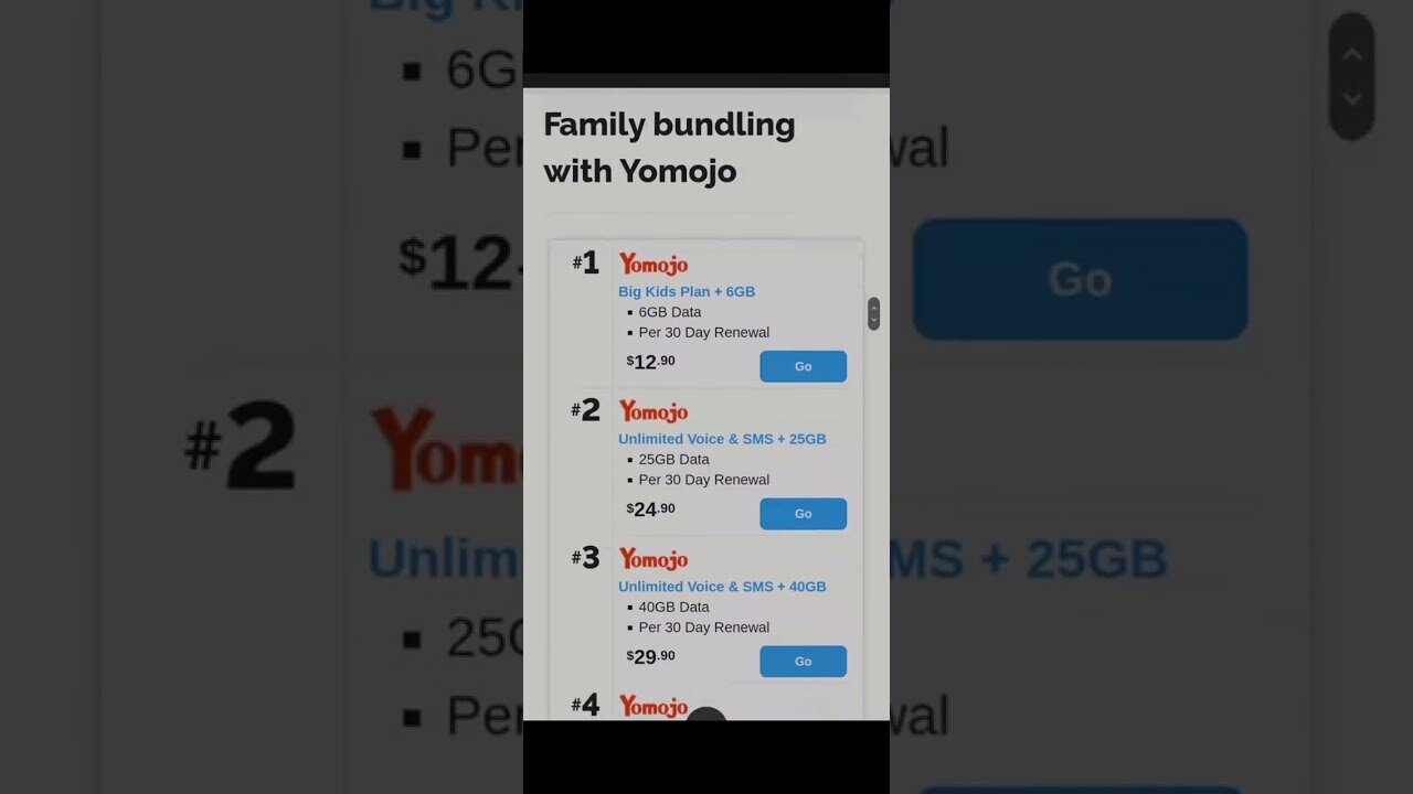 Family plans and Data sharing plans