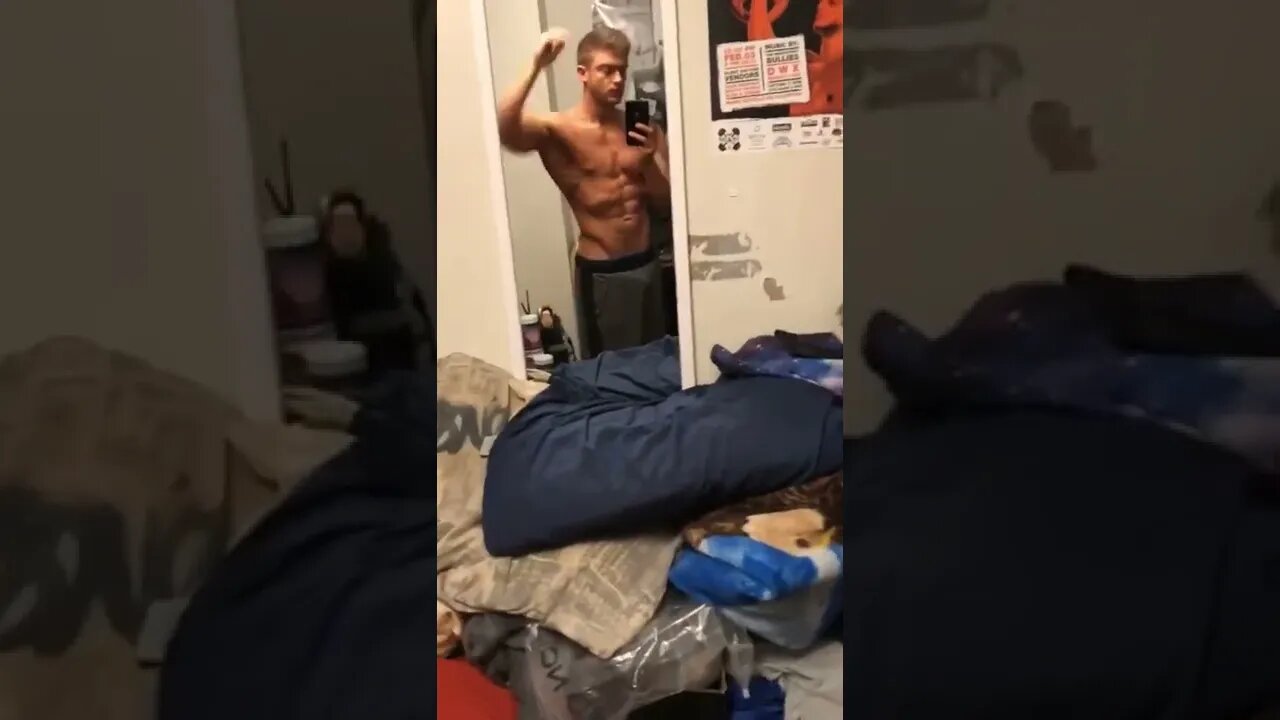 Throwback to bodybuilding days 1 week out