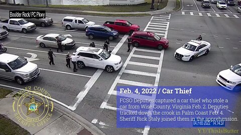 Car thief from Wise County in Virginia is arrest in Flagler County, Florida