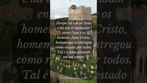 1 Timóteo 2,5-6 - Porque há um só Deus e há um só mediador entre Deus e os homens: Jesus Cristo, hom