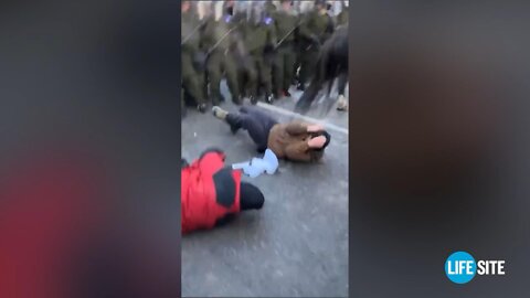 Ottawa Police on horseback trample Freedom Convoy protesters