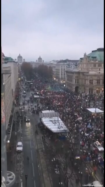 Vienna, Austria protesting against medical segregation and lockdowns for the unvaccinated.