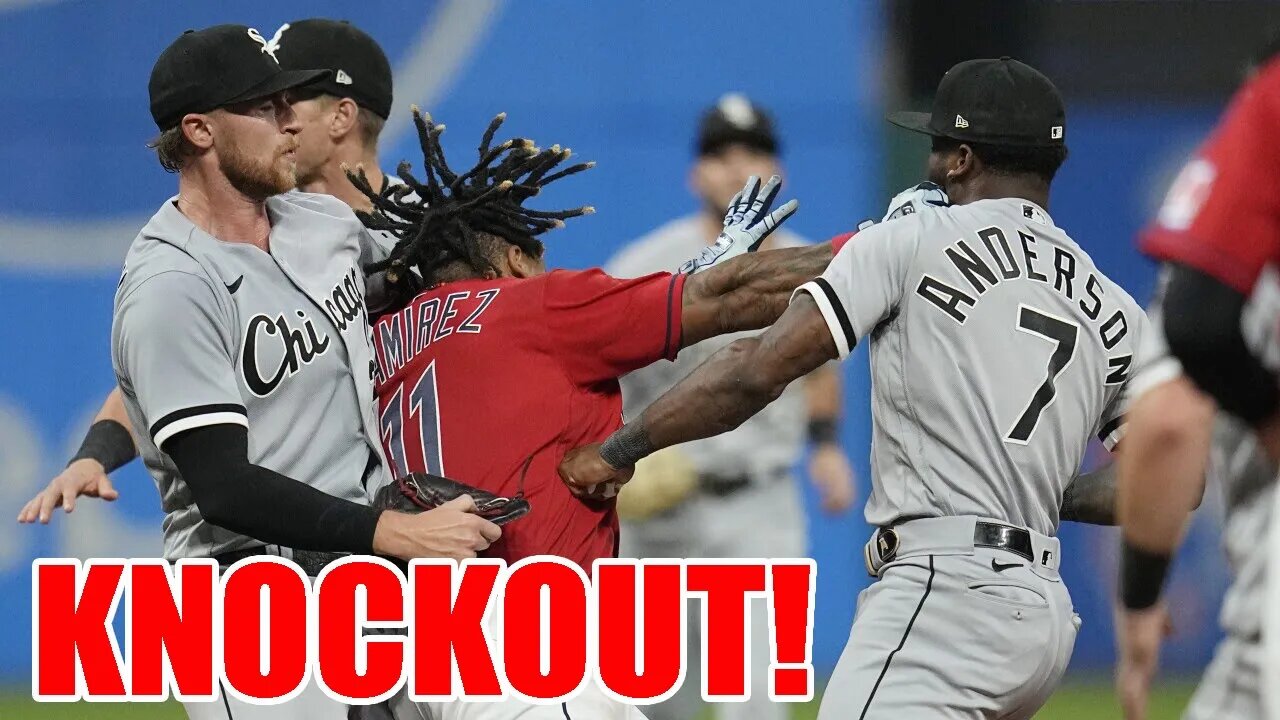 Jose Ramirez KNOCKS OUT Tim Anderson in WILD benches clearing Brawl in Guardians vs White Sox game!