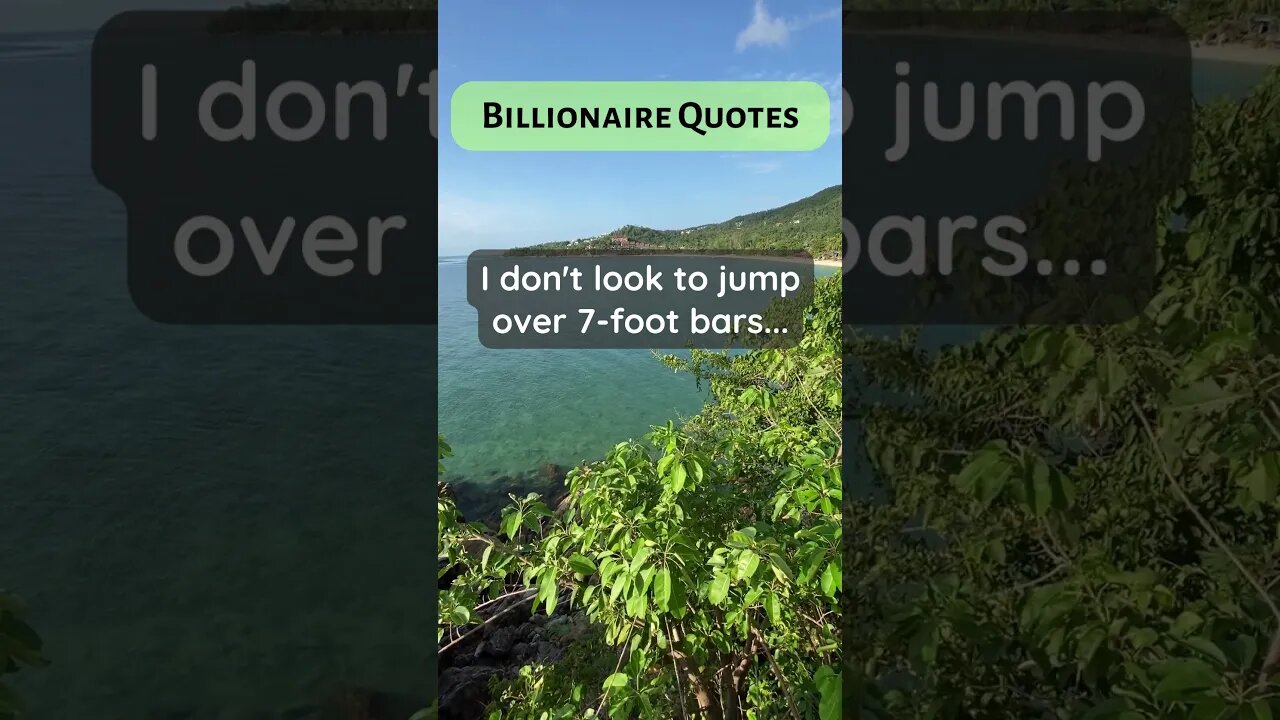 Billionaire Quotes jumping bars