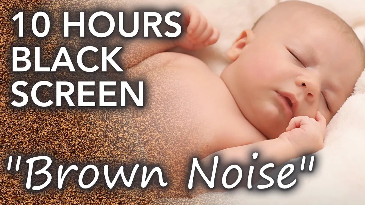 10 HOURS Brown Noise & Black Screen For Deep Sleep. Noise Blocker for Tinnitus, Study, Rest