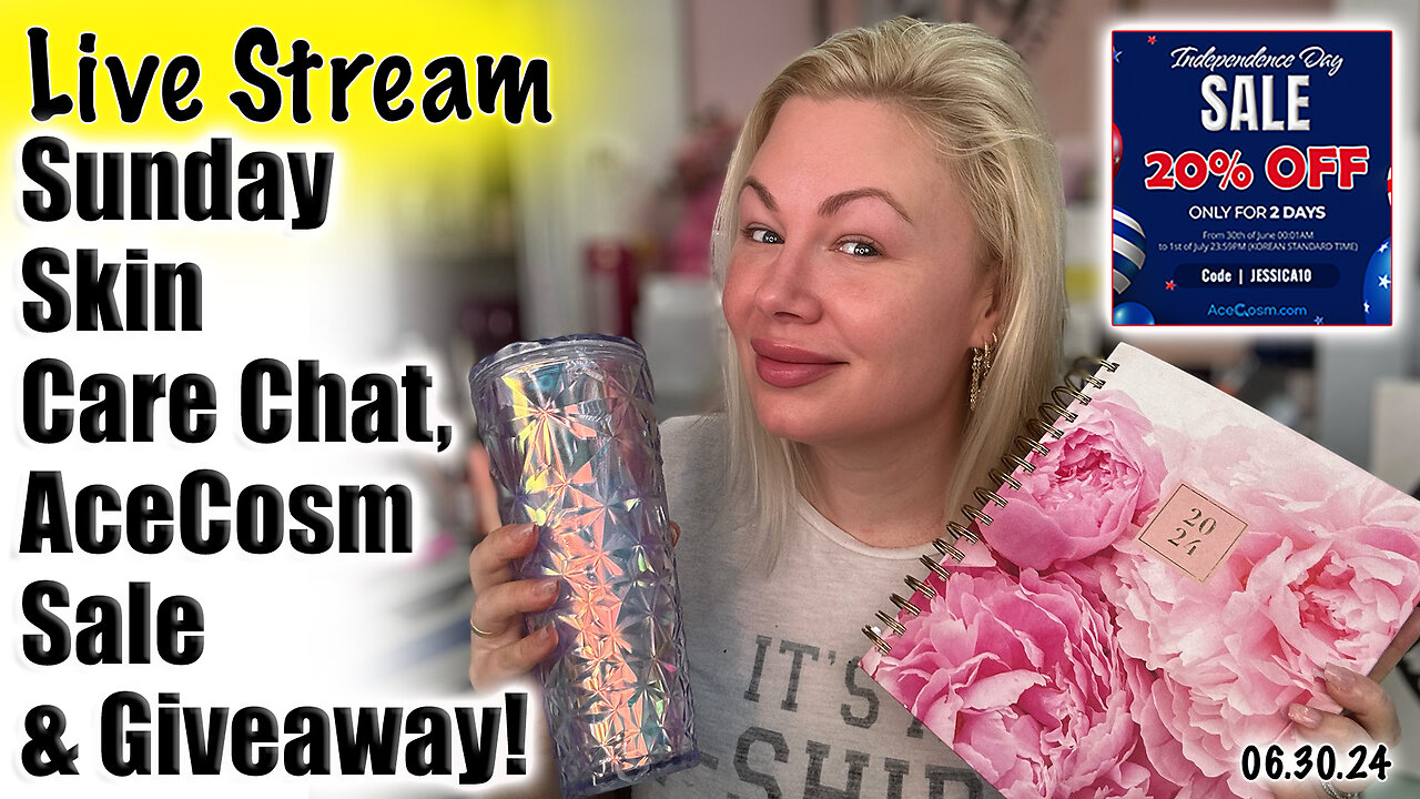 Live Sunday Skin Care Chat, AceCosm Sale + Giveaway! Code Jessica10 Saves you 20% during sale