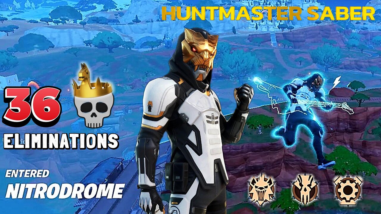 36 ELIMINATIONS WINS | Zero build gameplay XBOX ELITE on PC FORTNITE Hunt Master Saber skin