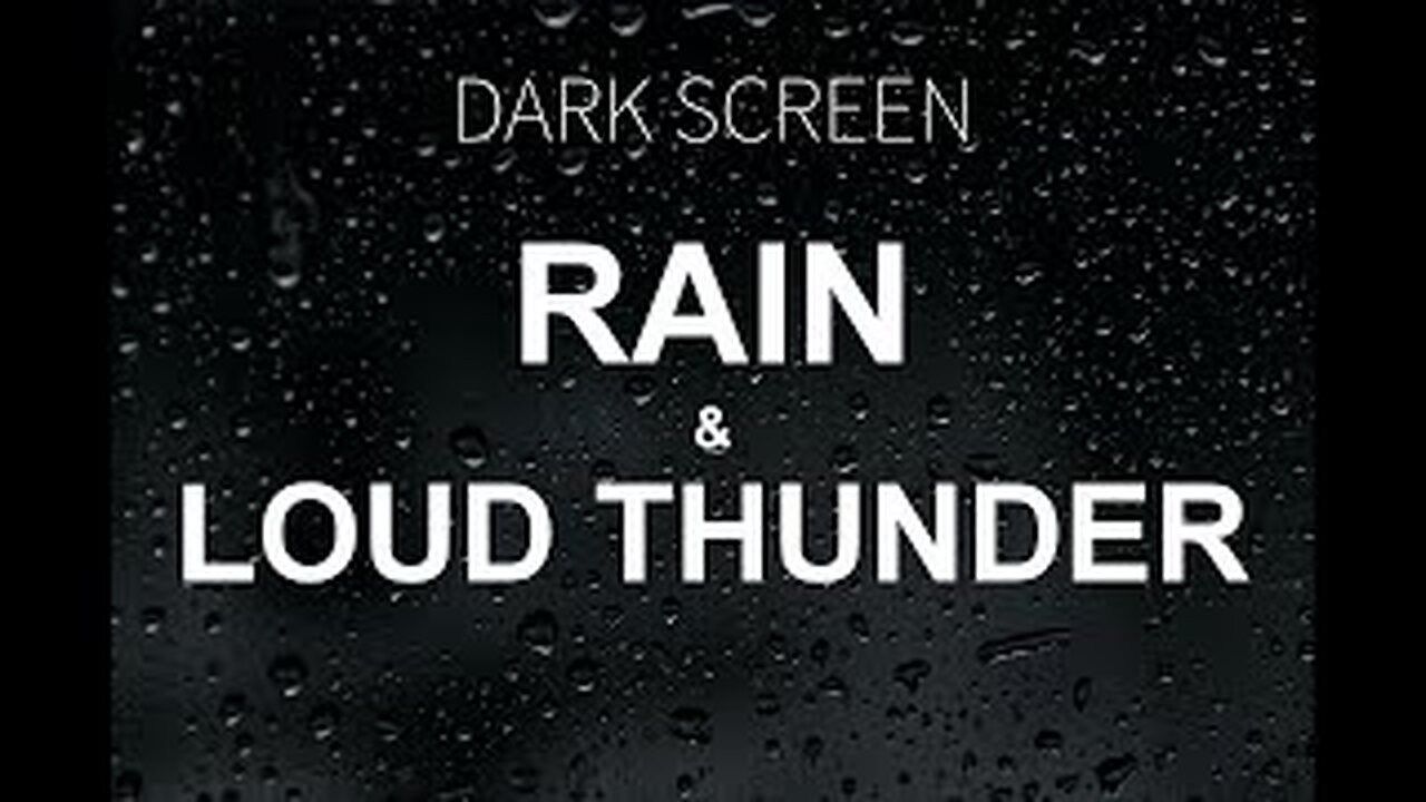 Black Screen Rain and Severe Thunderstorm - For Sleep or Meditation - Nature sounds