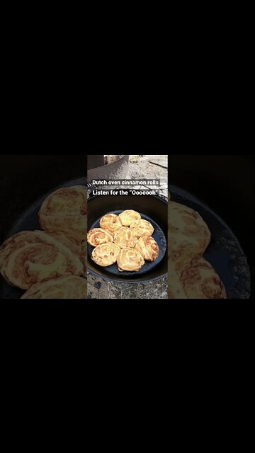 Mouth-watering Dutch oven cinnamon rolls #shorts
