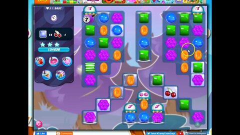 Candy Crush Level 2637 Talkthrough, 15 Moves 0 Boosters