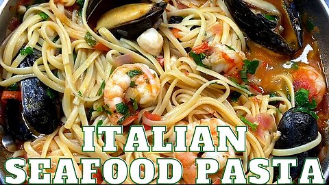WORLD FOOD TOUR - ITALIAN SEAFOOD PASTA FROM CINQUE TERRE VILLAGE cc by Lira's cooking world flavour 🦐