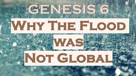 A Christ-Centered View of Flood Account Shows it was not a Global Flood