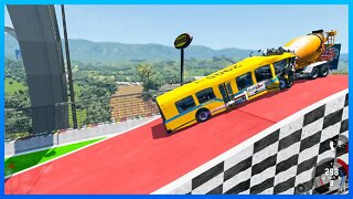 [INSANE] Bus & Truck Crashes/Jumps Compilation - BeamNG Drive #290