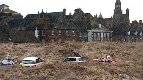England Is Sinking Today! Deadly Flooding Submerged Hundreds Homes, Cars in Wales