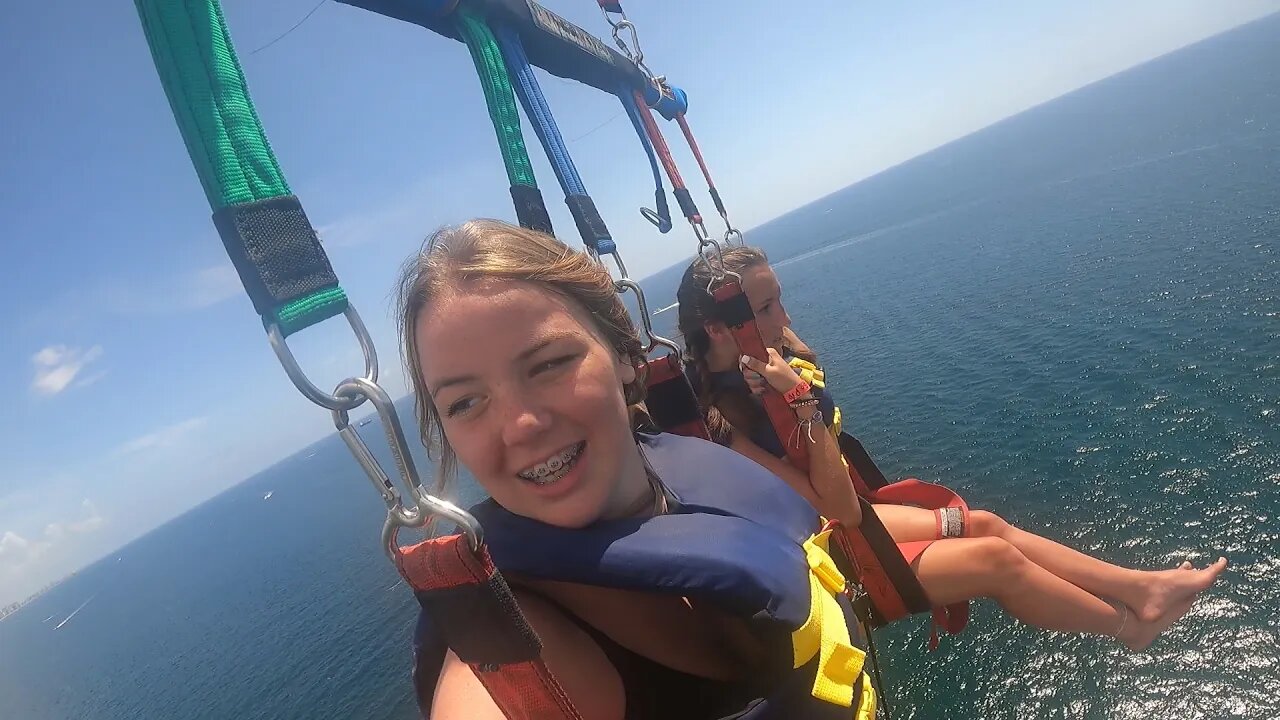 Julia and Alexa Parasailing..