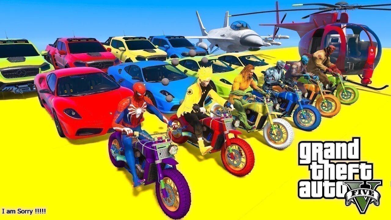 GTA 5 Ragdolls | Heroes Challenge by Motorcycle, Cars and Helicopters (SpiderMan Fails Shark Jumps)