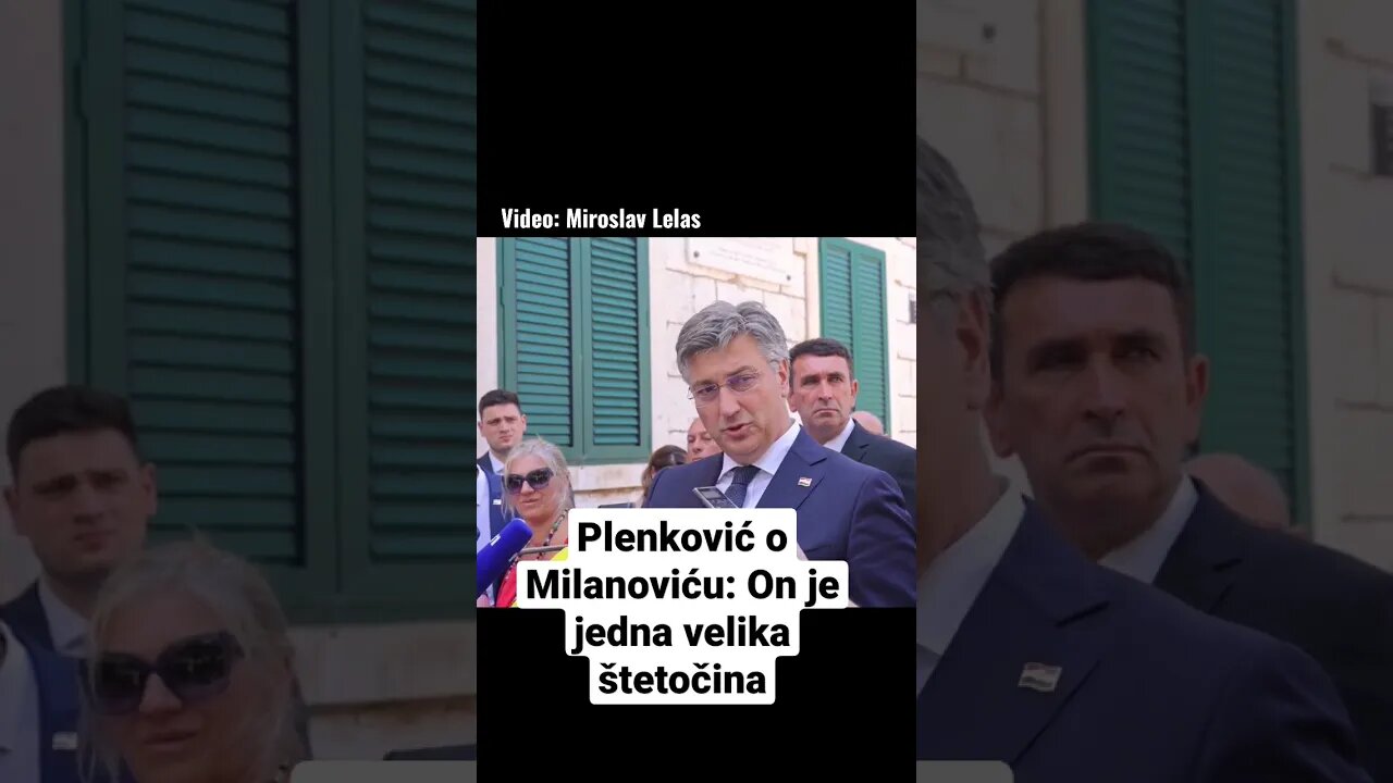 Plenković o Milanoviću: On je jedna velika štetočina