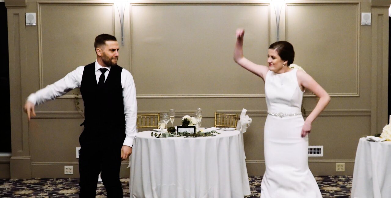 Newlyweds leave guests in awe with this first dance medley