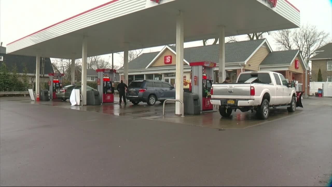 Waiting for relief at the gas pumps