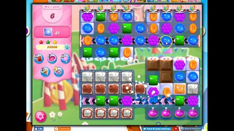Candy Crush Level 3255, 18 Moves 0 Boosters
