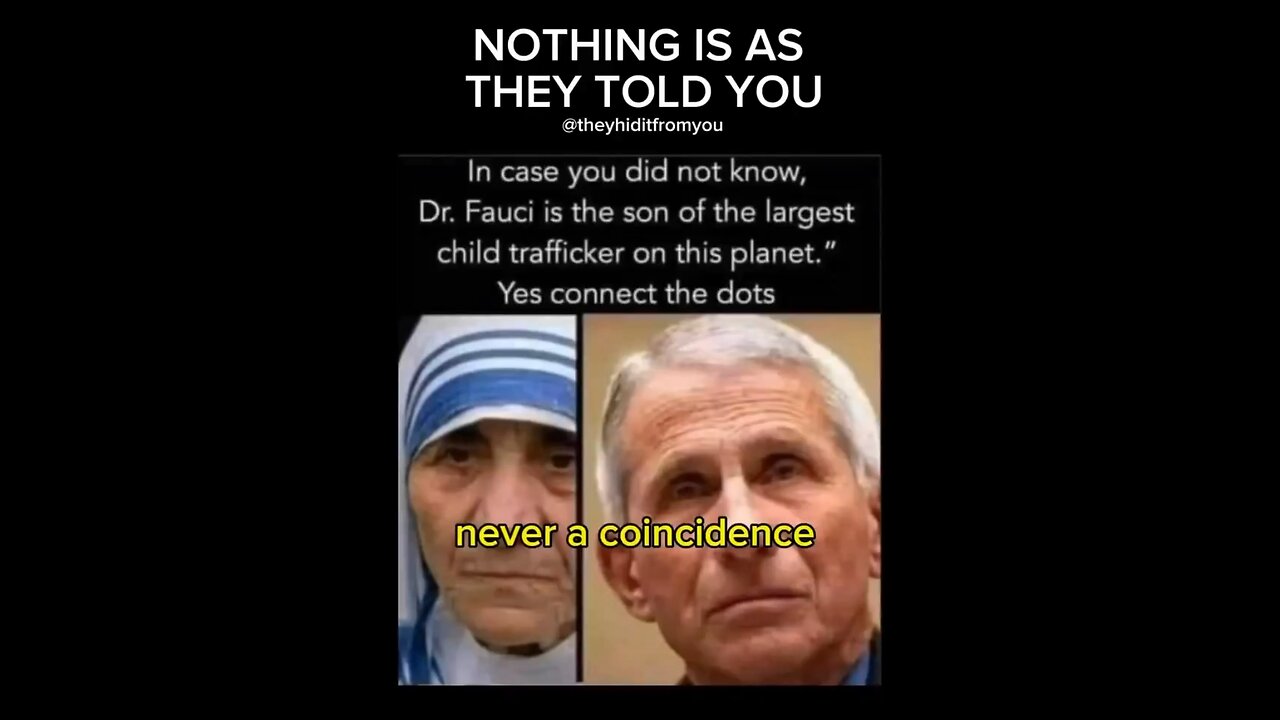 Mother Teresa was the biggest human trafficker in history and his son the biggest mass murderer