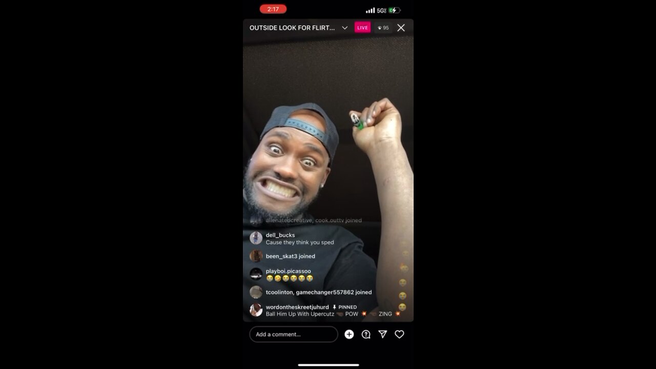 SAYDAT BILLY MAKES A SILLY FACE AS HE TALKS ON LOOKIN FA FLIRTO IN HIS PZ