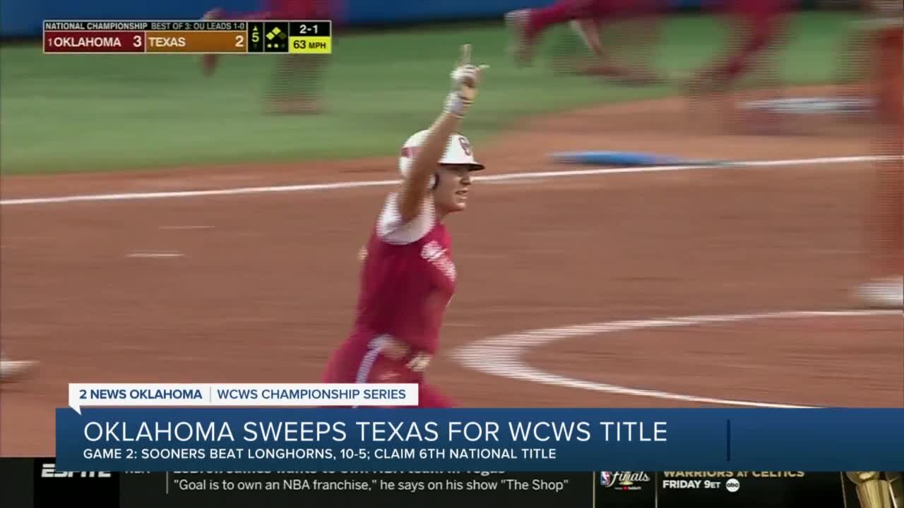 OU sweeps Texas to win WCWS title