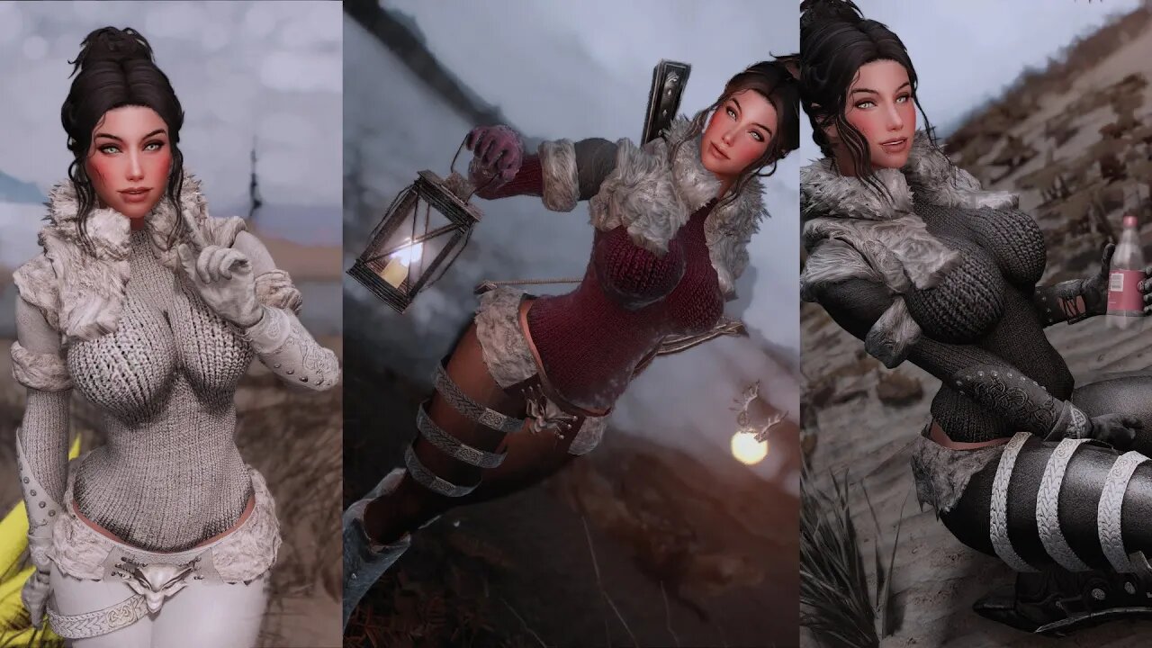 Skyrim Northgirl Armor Neko Edition - 3BA/BHUNP/CBBE LE/SE