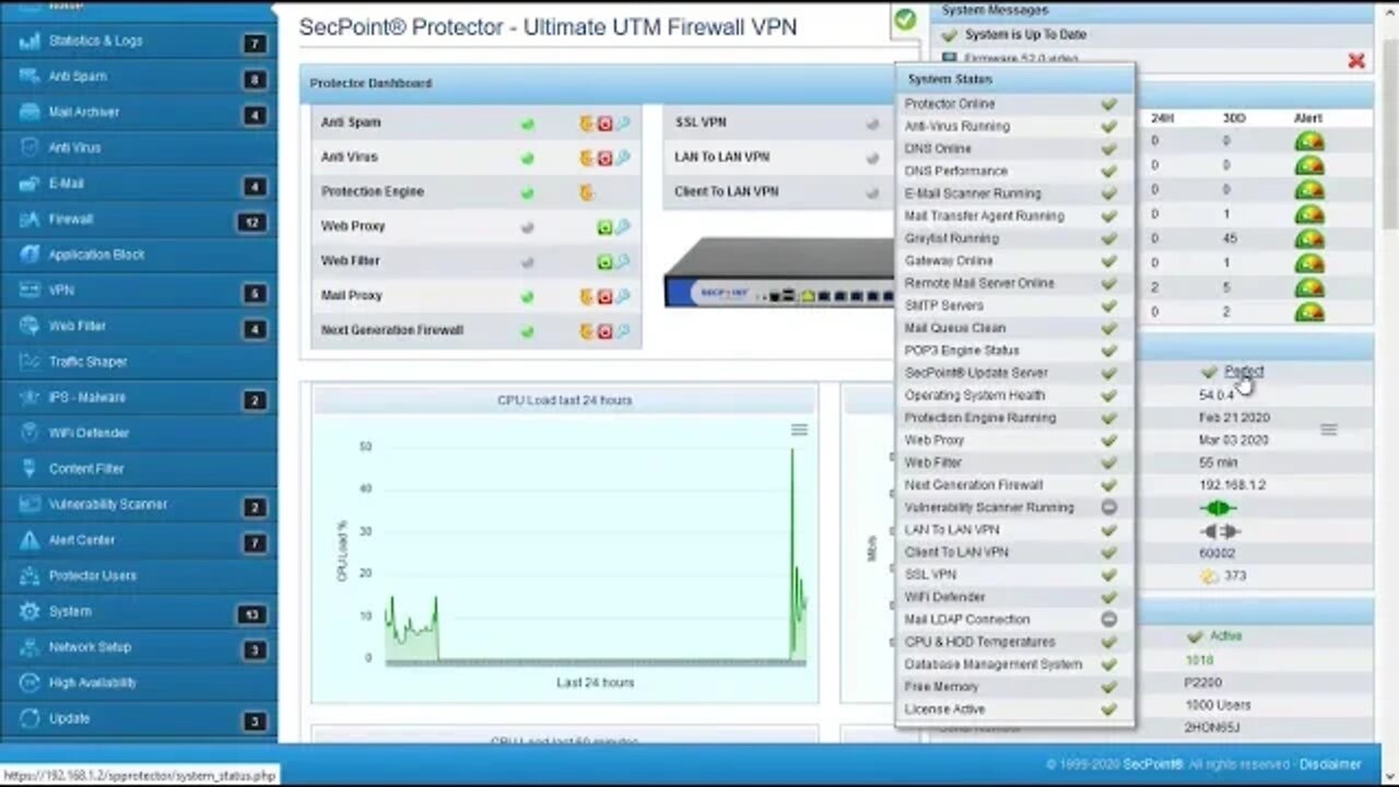 SecPoint Protector V54 0 Memory Indicator