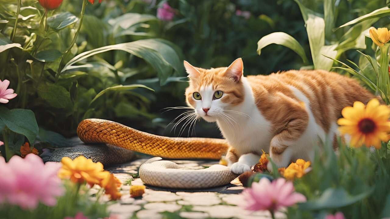 Cat and Snake fun video