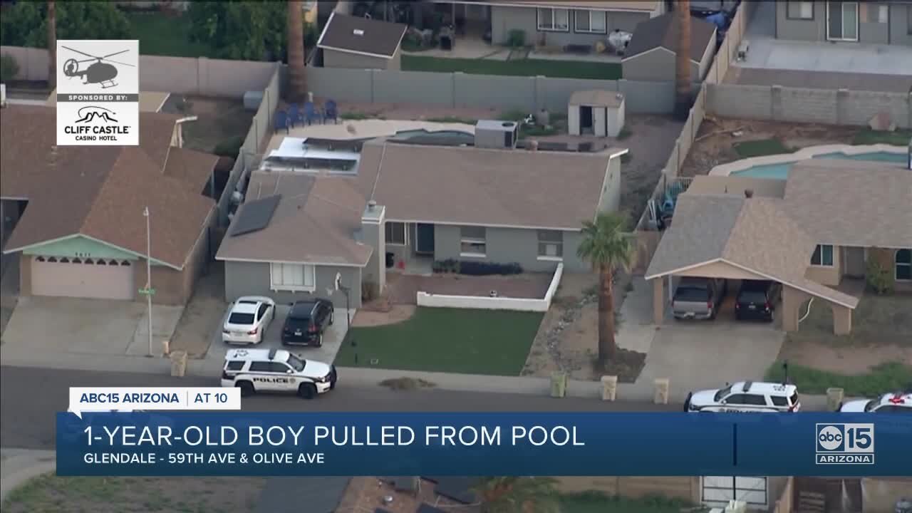 1-year-old pulled from backyard pool in Glendale