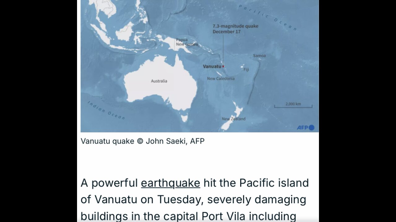 STRONG EARTHQUAKE HITS PACIFIC ISLAND VANUATU CAPITAL⛰️🏚️🏝️💫