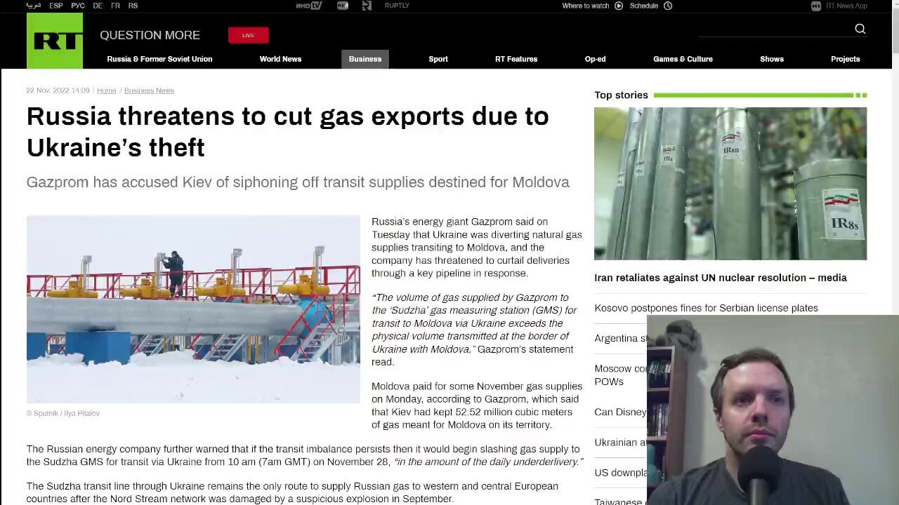 Russia threatens to cut gas exports due to Ukraine’s theft