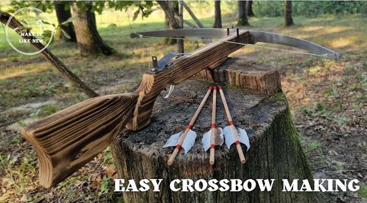 How to Easily Make a Powerful Crossbow From an Old Saw.