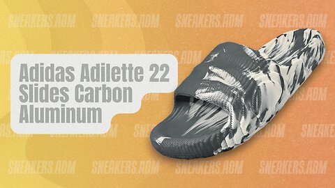 Adidas Adilette 22 Slides Carbon Aluminum - GX6947 - @SneakersADM